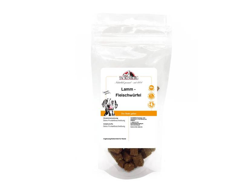 Fleischwürfel vom Lamm getrocknet für Hunde  - 250 g - Premiumqualität von Tackenberg von Tackenberg