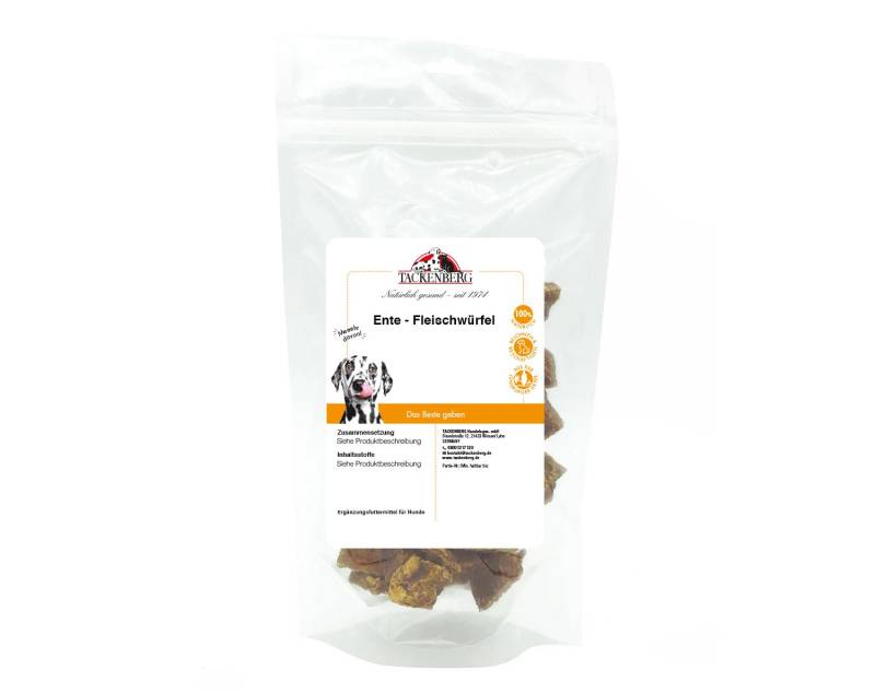 Fleischwürfel von der Ente getrocknet für Hunde & Katzen  - 250 g - Premiumqualität von Tackenberg von Tackenberg