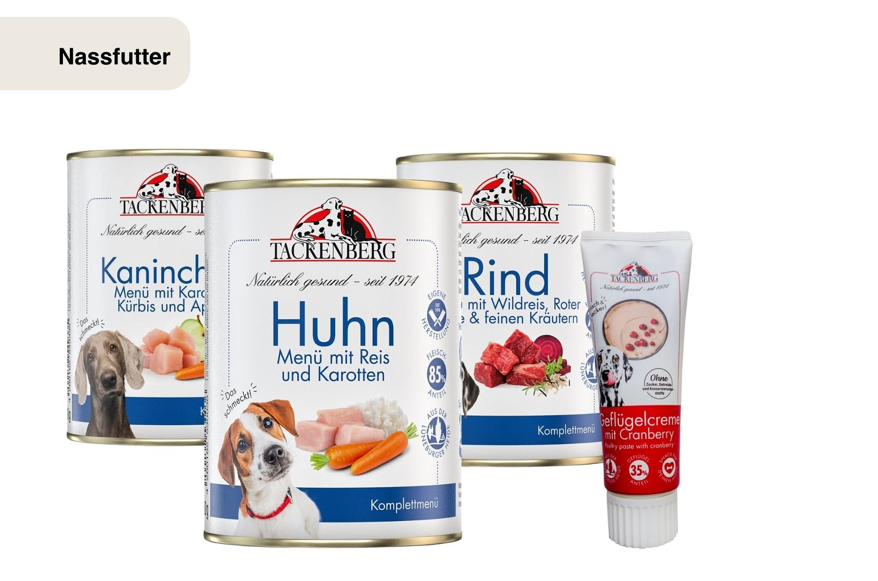 Hochwertiges Hundefutter mit hohem Fleischanteil - Probierpaket für Hundebesitzer - 20 Artikel - Premiumqualität von Tackenberg von Tackenberg