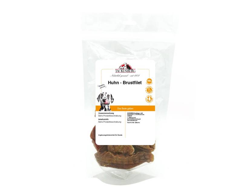 Hühnerbrustfilet getrocknet für Hunde & Katzen  - 250 g - Premiumqualität von Tackenberg von Tackenberg