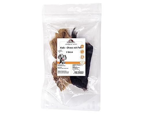 Kalbsohren mit Fell für Hunde - 100g - Premiumqualität von Tackenberg von Tackenberg