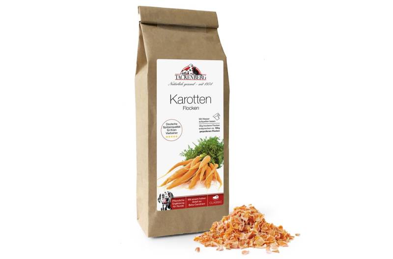 Karotten-Flocken - BARF-Ergänzung voller Beta-Carotin für Hunde - 200 g - Premiumqualität von Tackenberg von Tackenberg