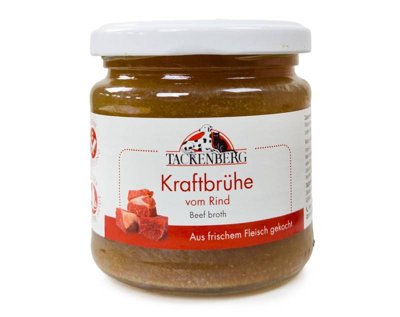 Kraftbrühe vom Rind für Hunde & Katzen  - 200ml - Premiumqualität von Tackenberg von Tackenberg