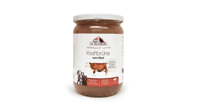 Kraftbrühe vom Rind für Hunde & Katzen  - 485 ml - Premiumqualität von Tackenberg von Tackenberg