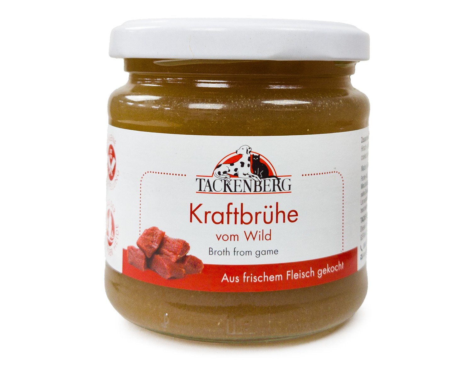 Kraftbrühe vom Wild für Hunde & Katzen  - 200ml - Premiumqualität von Tackenberg von Tackenberg