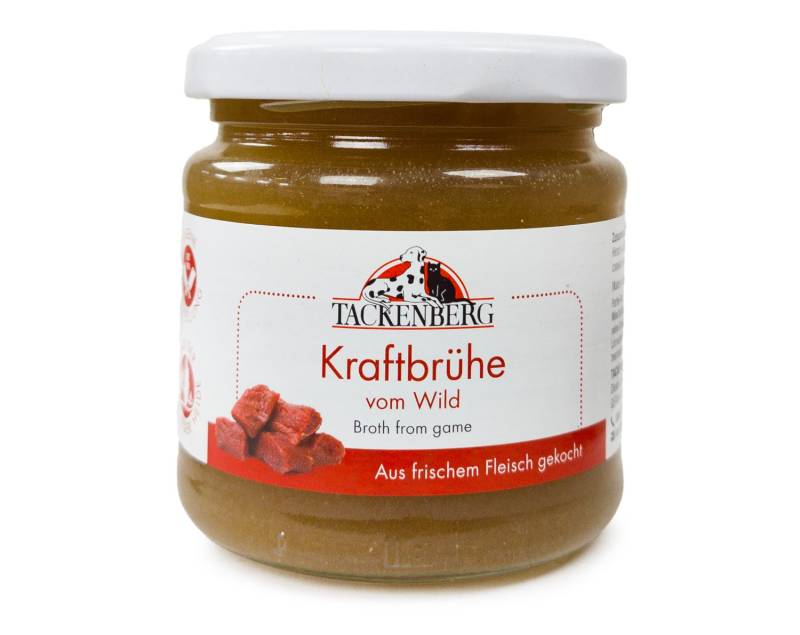 Kraftbrühe vom Wild für Hunde & Katzen  - 485 ml - Premiumqualität von Tackenberg von Tackenberg