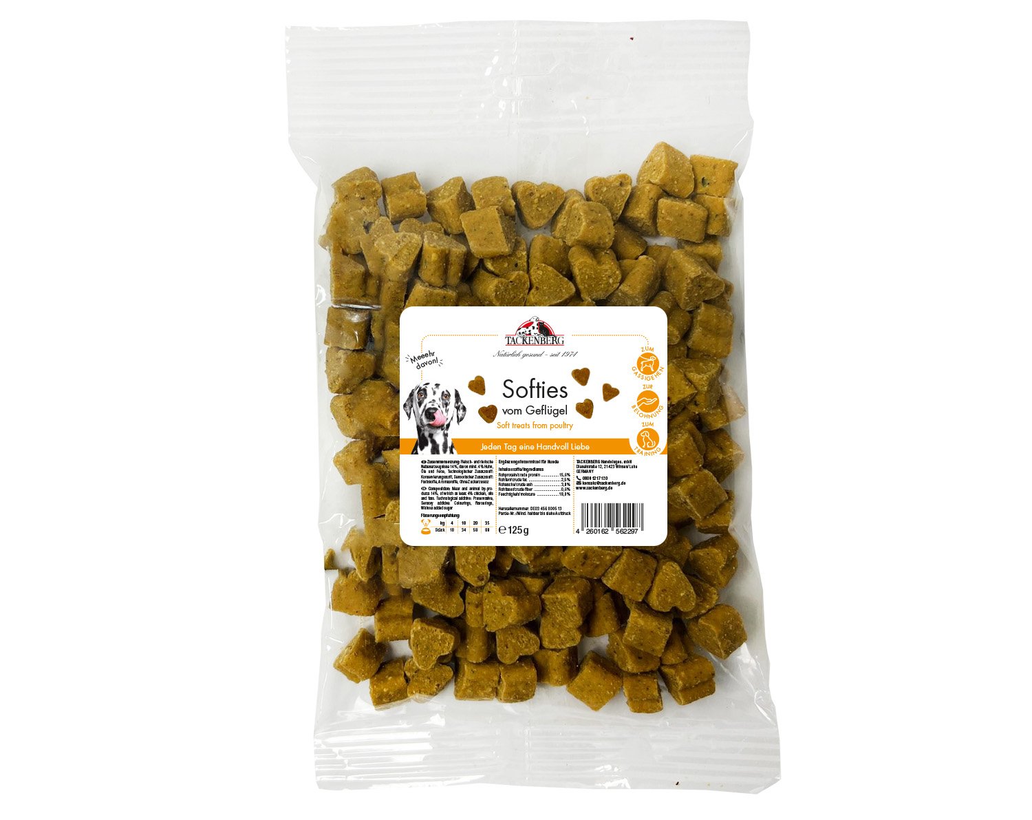 Leckere Trainingssofties vom Geflügel für Hunde | Online bei Tackenberg - 10x125 g - Premiumqualität von Tackenberg von Tackenberg