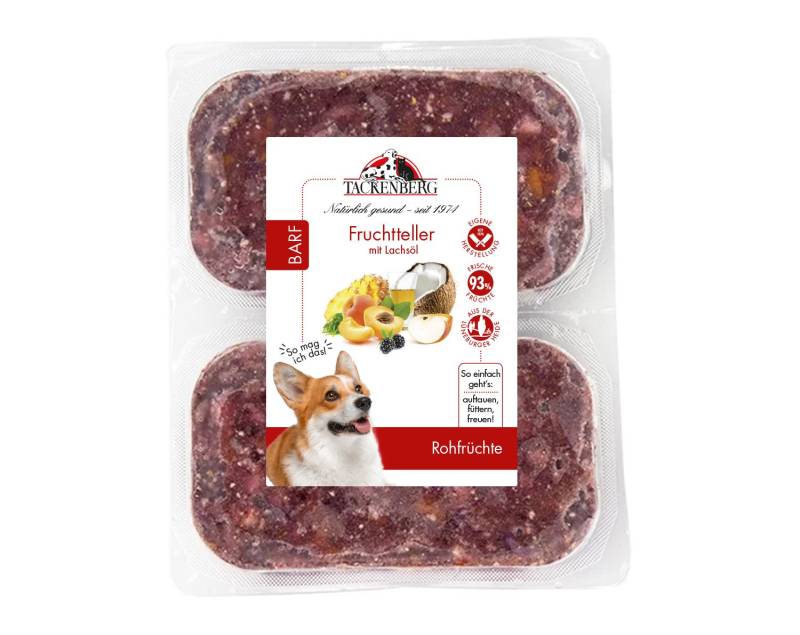 Menü Fruchtteller für Hunde  - 500 g - Premiumqualität von Tackenberg von Tackenberg