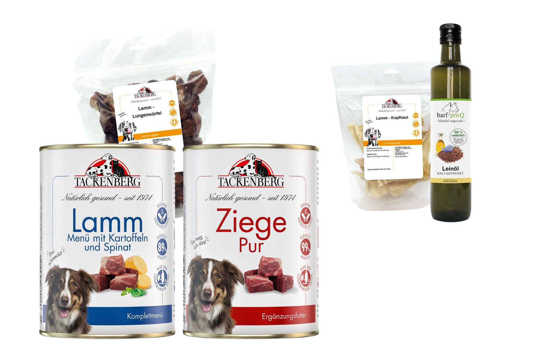 Nassfutter Probierpaket mit schmackhaften Lammfleisch  | Nassfutter Probierpakete für Hunde  - 15 Artikel - Premiumqualität von Tackenberg von Tackenberg