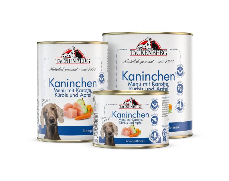 Premium Nassfutter Kaninchen mit Gemüse  - 24 x 200 g - Premiumqualität von Tackenberg von Tackenberg