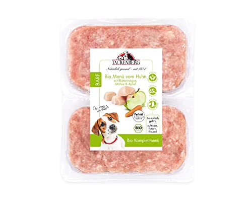 Tackenberg - Bio Barf Menü Huhn & Blättermagen für Hunde - 14 x 500 g - Premiumqualität von Tackenberg von Tackenberg