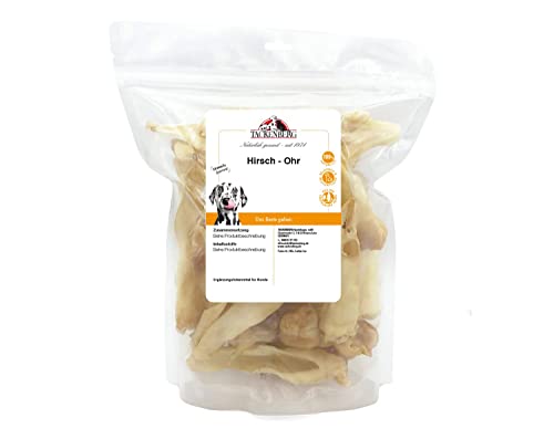 Tackenberg - Hirschohren getrocknet für Hunde - 250 g - Premiumqualität von Tackenberg von Tackenberg