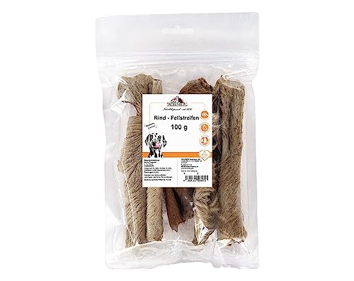 Tackenberg - Rinderfellstreifen für Hunde - 250 g - Premiumqualität von Tackenberg von Tackenberg