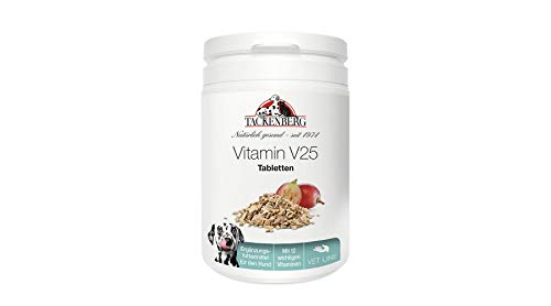 Tackenberg Vitamin V25 für Hunde - 100 g - natürliche Premium Qualität - zur Unterstützung des Immun- & Nervensystems - reich an wertvollen Vitaminen - BARF Zusatz von Tackenberg