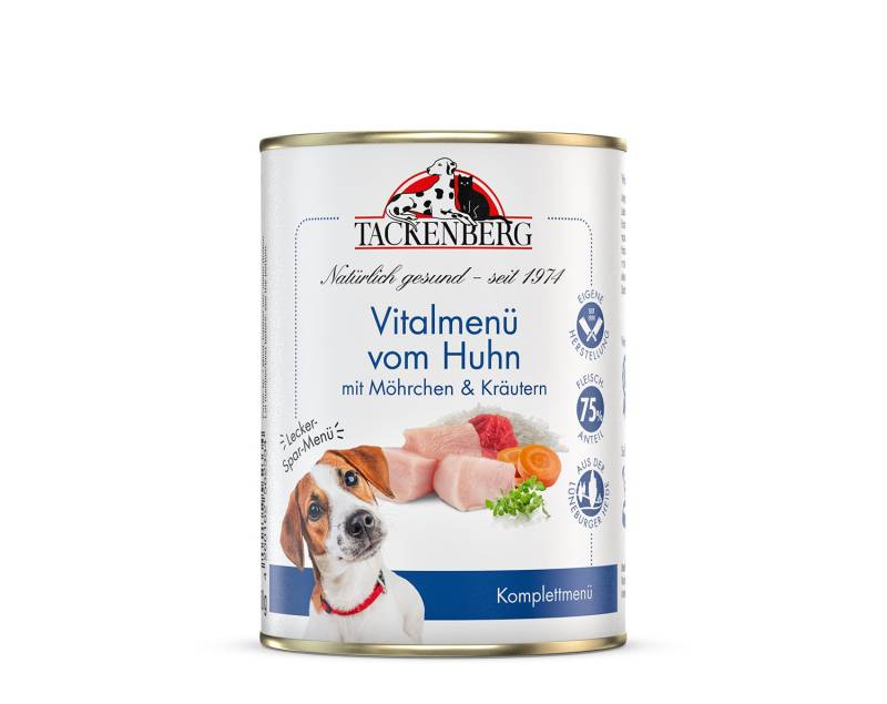 Vitalmenü für Hunde vom Huhn | Online bei Tackenberg - 12 x 400 g - Premiumqualität von Tackenberg von Tackenberg