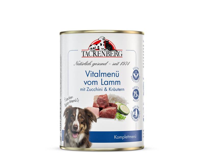 Vitalmenü für Hunde vom Lamm | Online bei Tackenberg - 12 x 400 g - Premiumqualität von Tackenberg von Tackenberg