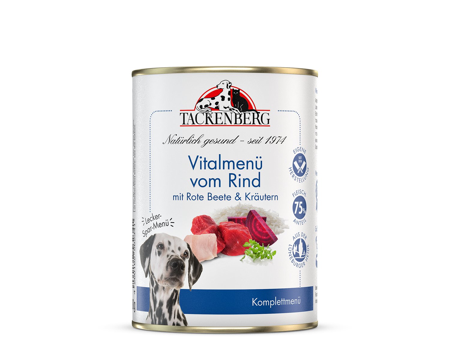 Vitalmenü für Hunde vom Rind | Online bei Tackenberg - 12 x 400 g - Premiumqualität von Tackenberg von Tackenberg