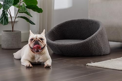 Hundebett für kleine Hunde, einzigartiges Design – Kaschmir-Haustierbett mit Rückprallschaum, abnehmbarer, waschbarer Bezug, kratzfest, schmutzabweisend, bis zu 50 kg von Tacotimo