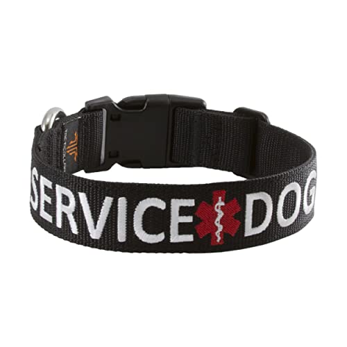 Tacticollar - Hunde Halsband, Service-Hundehalsband, Nylon, verstellbar, Stickerei ((klein) 25,4–40,6 cm Länge x 3,2 cm Breite) von Tacticollar