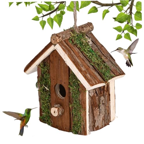 Vogelhaus, natürliche hölzerne Vogelhäuser für Garten, Neue Nistkiste für kleine Vögel Garten Ornamente von Tadoiooy