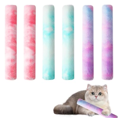 Taechalingo 6 Stück Katzenminze Kissen,Plüsch Baldrian Kissen für Katzen,Katzenspielzeug mit Katzenminze,Katzenminze Spielzeug Plüsch,Katzen Kicker Spielzeug Set,Cat Katzenminze Kissen,Catnip Toy von Taechalingo