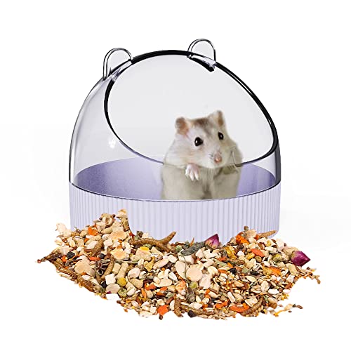 Tafit Niedliche Hamster-Futterschale für kleine Tiere, Futterschale, syrische Zwerghamster, Meerschweinchen, Igel, Rennmäuse, Ratten, Anti-Verschütten, Futternapf, Violett von tafit