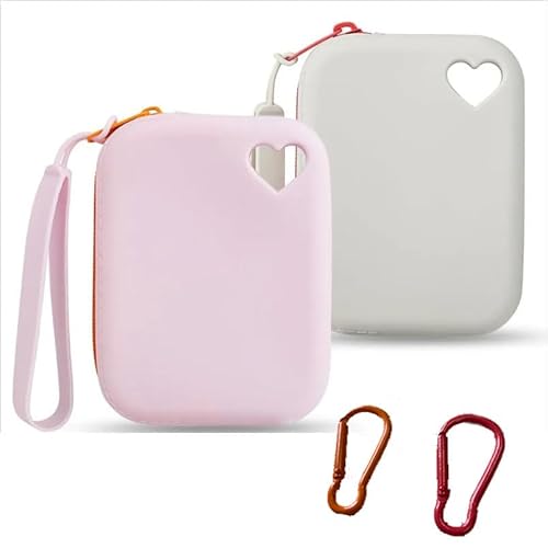 Taicols 2 Stück Tasche aus Silikon, für Spaziergänge für Hunde und Katzen, leicht zu reinigen, Taschenformat, Design mit Reißverschluss und Handschlaufe (Violett & Hellgrau) von Taicols