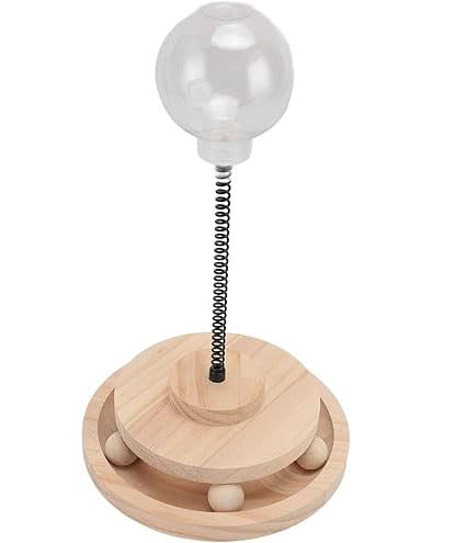 Taicols Leaky Foodball 3-in-1 Futterstation aus Massivholz, drehbar, für Katzen, interaktives Spielzeug für Haustiere, Kätzchen, interaktives Spielzeug für den Innenbereich, Kätzchen, Übung und Spiel von Taicols