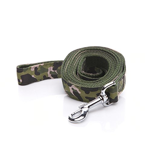 Strapazierfähige Hundeleine, 1,2 m, 2,5 m lang, 2,5 cm breit, Nylon, Camouflage-Hundeleine für kleine und mittelgroße Hunde von Taida