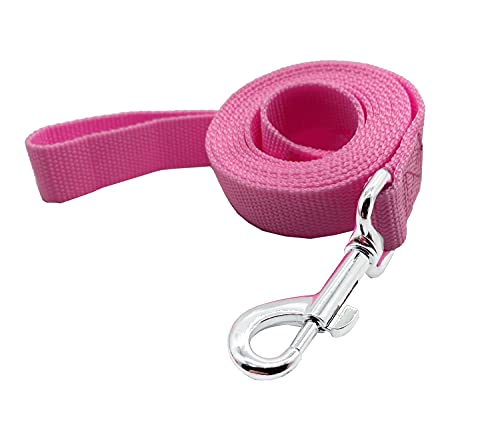 Robuste Hundeleine, Nylon, für mittelgroße und große Hunde, zum Spazierengehen, Trainieren oder Erkunden, 3 m lang, 2,5 cm breit, Rosa von Taida