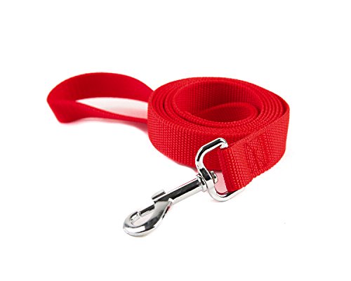 Robuste Nylon-Trainingsleine, Traktionsseil, 1,5 m lang, 1,6 cm, 1,9 cm, 2,5 cm breit, für kleine und mittelgroße Hunde (2,5 x 2,1 m, rot) von Taida