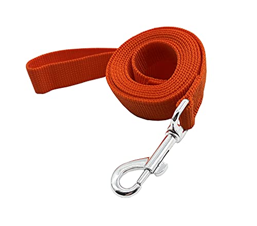 Strong Durable Nylon Dog Training Leash, Traction Rope, 4Ft /5 Foot /6 Feet Long, 5/8 inch 3/4 Inch 1 Inch Wide, for Small and Medium Dogs (3/4'' x 4 F, Orange) von Taida