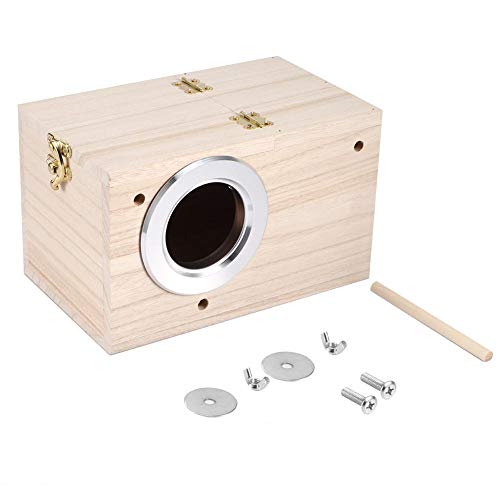 Taidda- Hauszucht Box Bird, Vogelhaus Holzvogelhaus 12x12x19.5cm Haustier Warm Inkubation Zuchtbox Außerhalb Hängendes Haus für die Vogelzucht Verwendung von Taidda