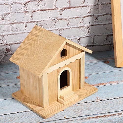 Taidda- Holzvogelhaus, Papageien Vogel Nistkasten 7.9x7.9x5.9in DIY handgemachte Vogelzucht Nester Haus Outdoor Garten Dekorativ für Schwalben Wildtiere von Taidda