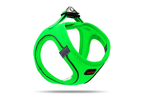 Tailpetz Air-Mesh Brusthalsband (Neon-Green, 2XS) von Tailpetz