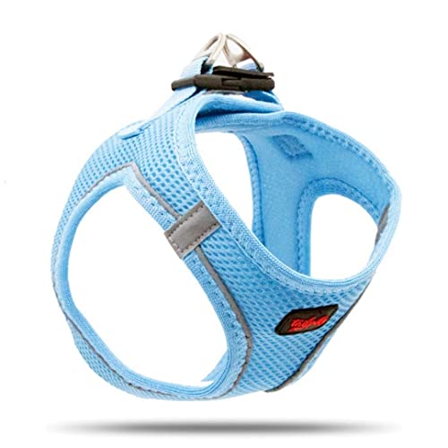 Tailpetz Air Mesh Step In Vest Hundegeschirr für Mittlere und Kleine Hunde, Blau 2XS von Tailpetz