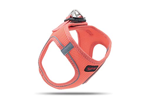 Tailpetz Air Mesh Step In Vest Hundegeschirr für Mittlere und Kleine Hunde, Lachs S von Tailpetz