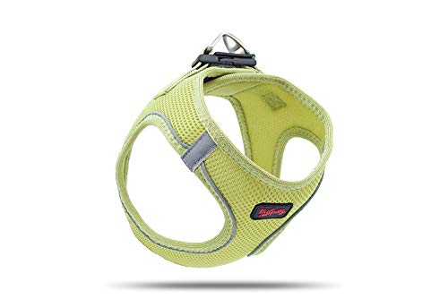 Tailpetz Air Mesh Step In Vest Hundegeschirr für Mittlere und Kleine Hunde, Olivgrün 3XS von Tailpetz