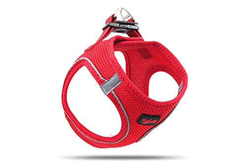 Tailpetz Air Mesh Step In Vest Hundegeschirr für Mittlere und Kleine Hunde, Rot L von Tailpetz