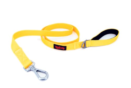 Tailpetz | Leash | One Size 130 x 2 cm - Leine für Hunde und Katzen - Hundegeschirr - Hundegeschirr - Hundegeschirr Kleiner Hund - Y Geschirr Hund - Geschirr Hund - Auspuffleine - Leine (Yellow) von Tailpetz