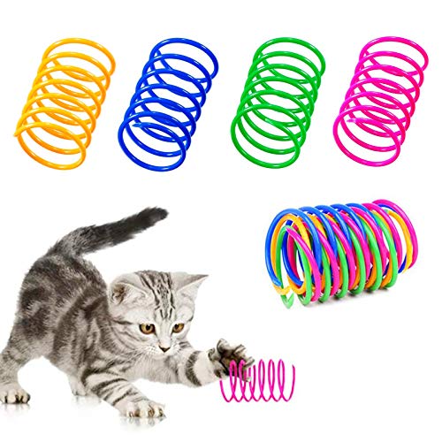 TaimeiMao 20 Stück Cat Spring Spielzeug,Kunststoff Spiralfedern,Spirale Katzen Spielzeug,Spielzeug Spiralfedern,Neuheit Haustiere Spielzeug, Bunte Spiralfedern,Spring Spirale für Katze von TaimeiMao