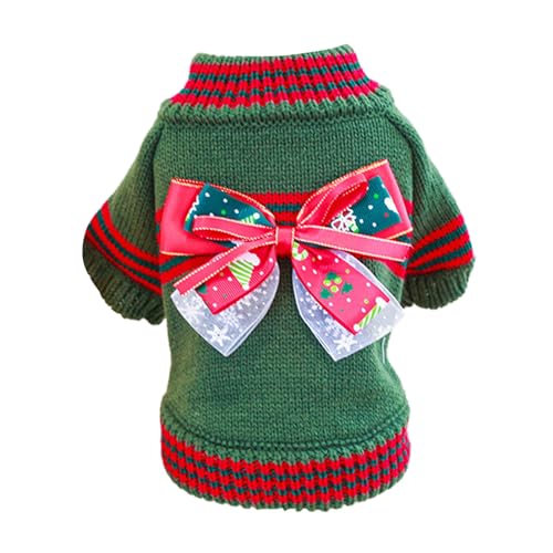 Hundekleidung, feine Verarbeitung, Fliege, weich, bequem, leicht, hält warm, Polyester, Weihnachtselemente, Hundepullover für den Winter von Tainrunse