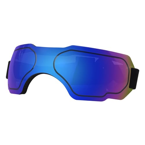 Tainrunse Anti-UV-Hundesonnenbrille, Bulldogge, Schutzbrille, verstellbarer Riemen, UV-Schutz, winddicht, schneefest, für mittelgroße und große Hunde, Blau, Größe L von Tainrunse