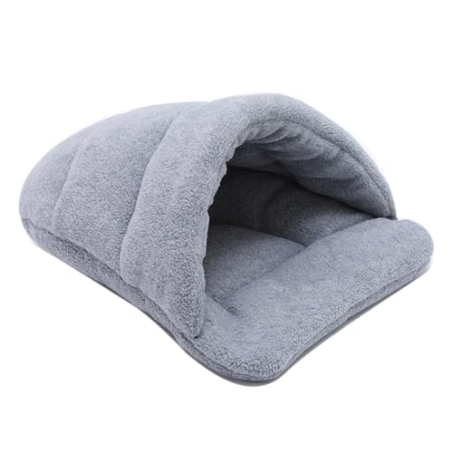 Tainrunse Dickes Fleece, warm, für Hunde und Katzen, Höhle, Nest, Bett, Hausschuh-Form, Haustierschlafsack von Tainrunse