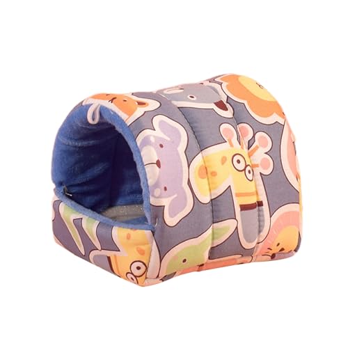 Tainrunse Hamsternest Cartoon Drachenmuster Hamster Baumwolle Nest Warmhalten Weich Schön aussehend Universal Blau XL von Tainrunse