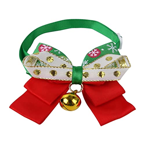 Tainrunse Haustier-Halsband, Kreis, Weihnachtsmotiv, Haustier-Halsband, Dekoration, Katzen-Halskette, hautfreundlich, Haustier-Zubehör, Rot / Grün, Einheitsgröße von Tainrunse