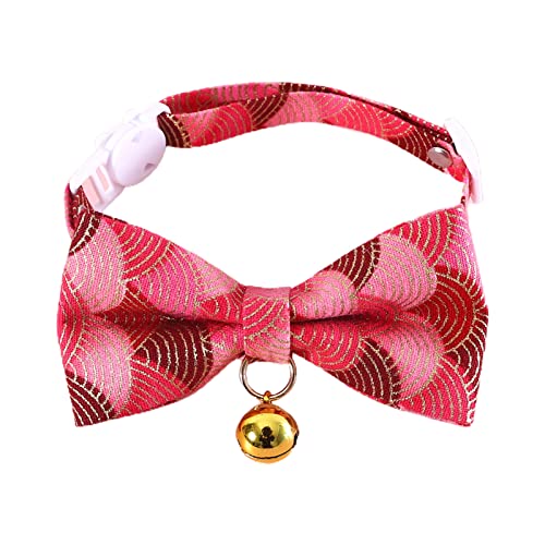 Tainrunse Katzenhalsband Katze Hundehalsband Dekoratives Halsband mit Schleife Schönes Katzenzubehör Rot von Tainrunse