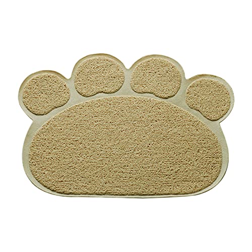 Tainrunse Katzenstreu-Pad, Klauenform, leicht zu reinigen, beige von Tainrunse