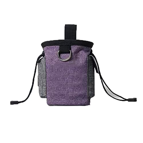 Tainrunse Pet Snack Bag Wiederverwendbare Hunde-Welpen-Trainings-Hüfttasche Nützlich Violett von Tainrunse