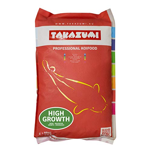 Takazumi HIGH Growth optimales + schnelles Wachstum Koi Futter Koifutter Pellets 4,5 mm Fisch Teich 10 kg - Sackware von TAKAZUMI